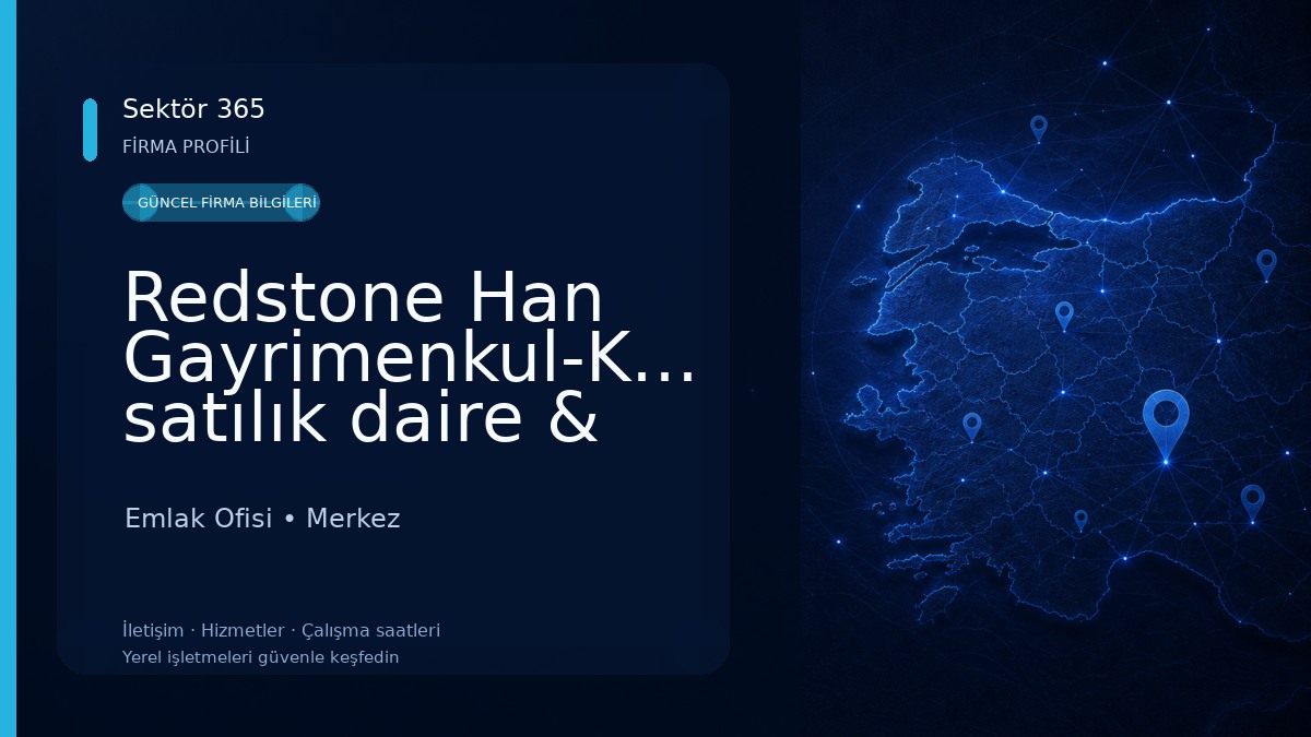 Redstone Han Gayrimenkul-Kilis satılık daire & arazi