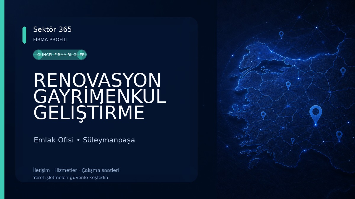 RENOVASYON GAYRİMENKUL GELİŞTİRME Emlak Ofisi
