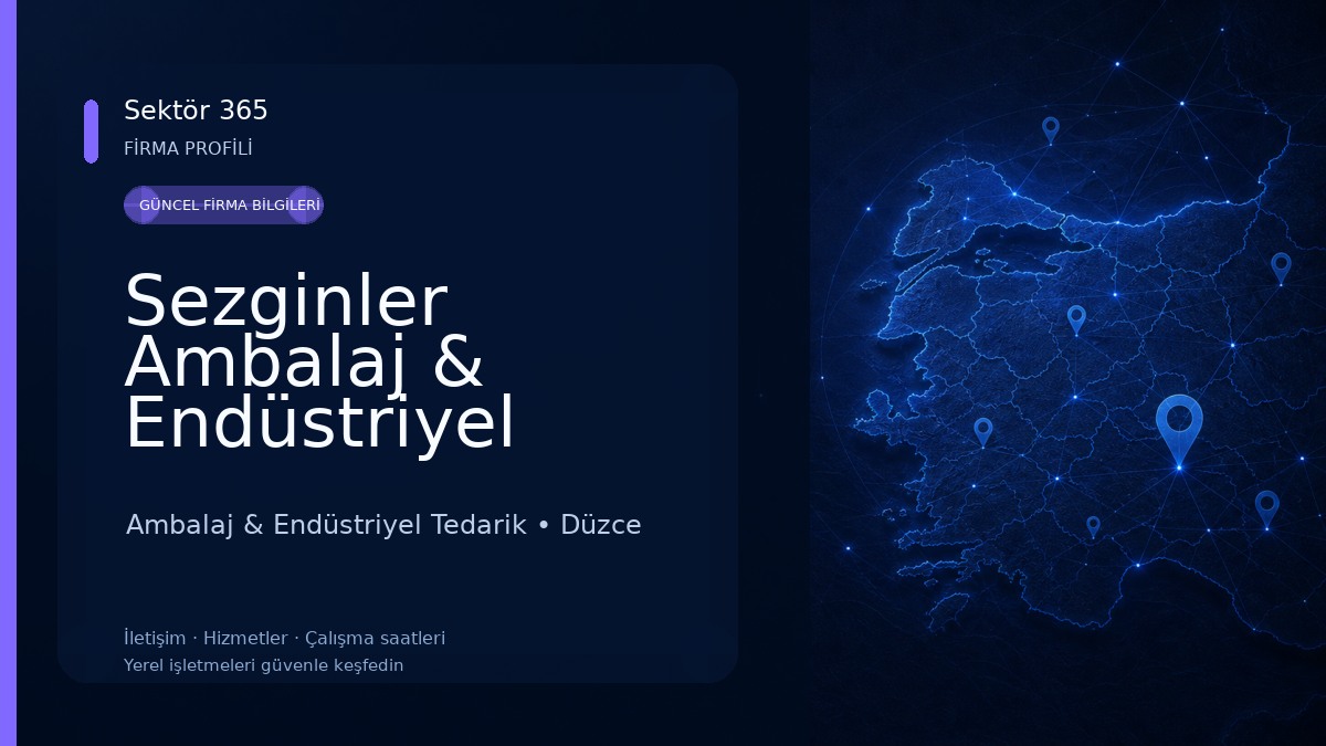 Sezginler Ambalaj & Endüstriyel Temizlik Malzemeleri
