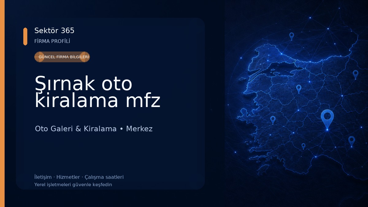 Şırnak oto kiralama mfz Oto Galeri & Kiralama
