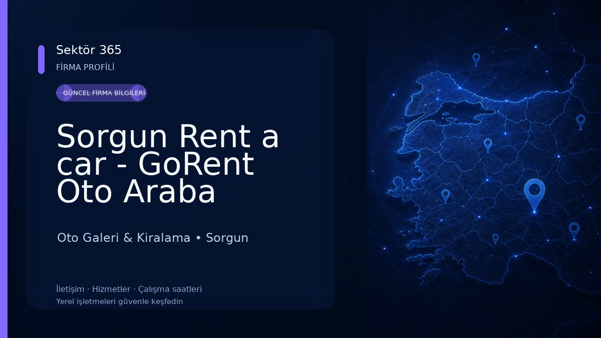 Sorgun Rent a car - GoRent Oto Araba Kiralama (Sorgun Kiralık Araç)