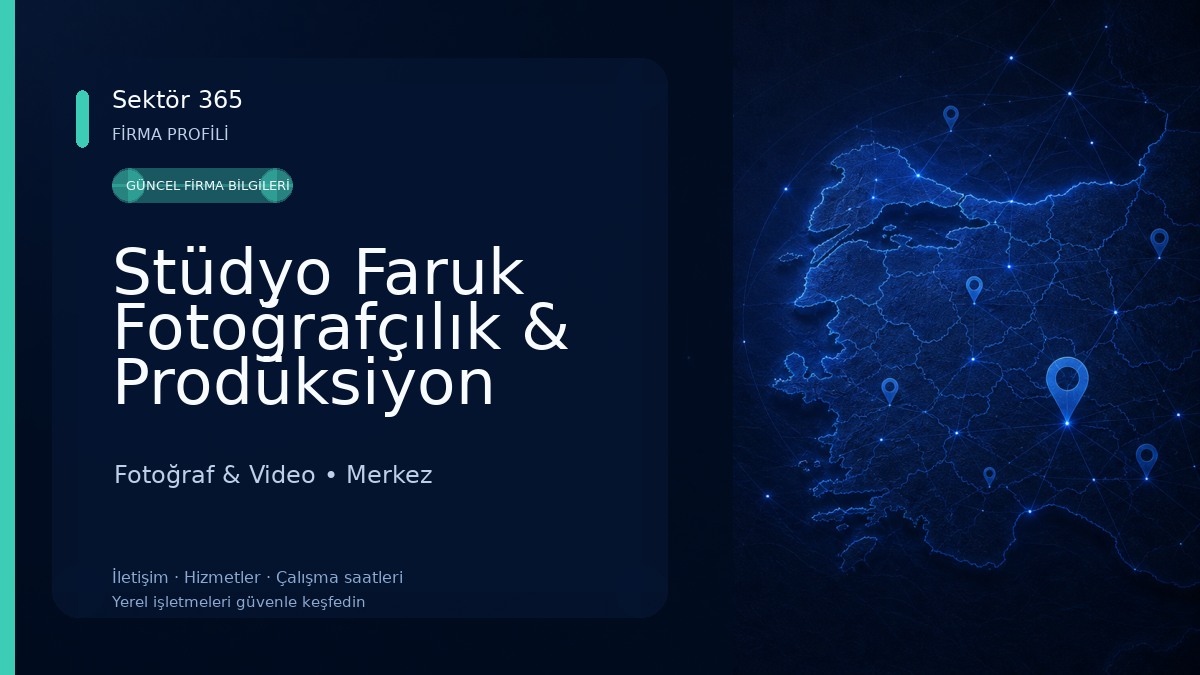 Stüdyo Faruk Fotoğrafçılık & Prodüksiyon Fotoğraf & Video