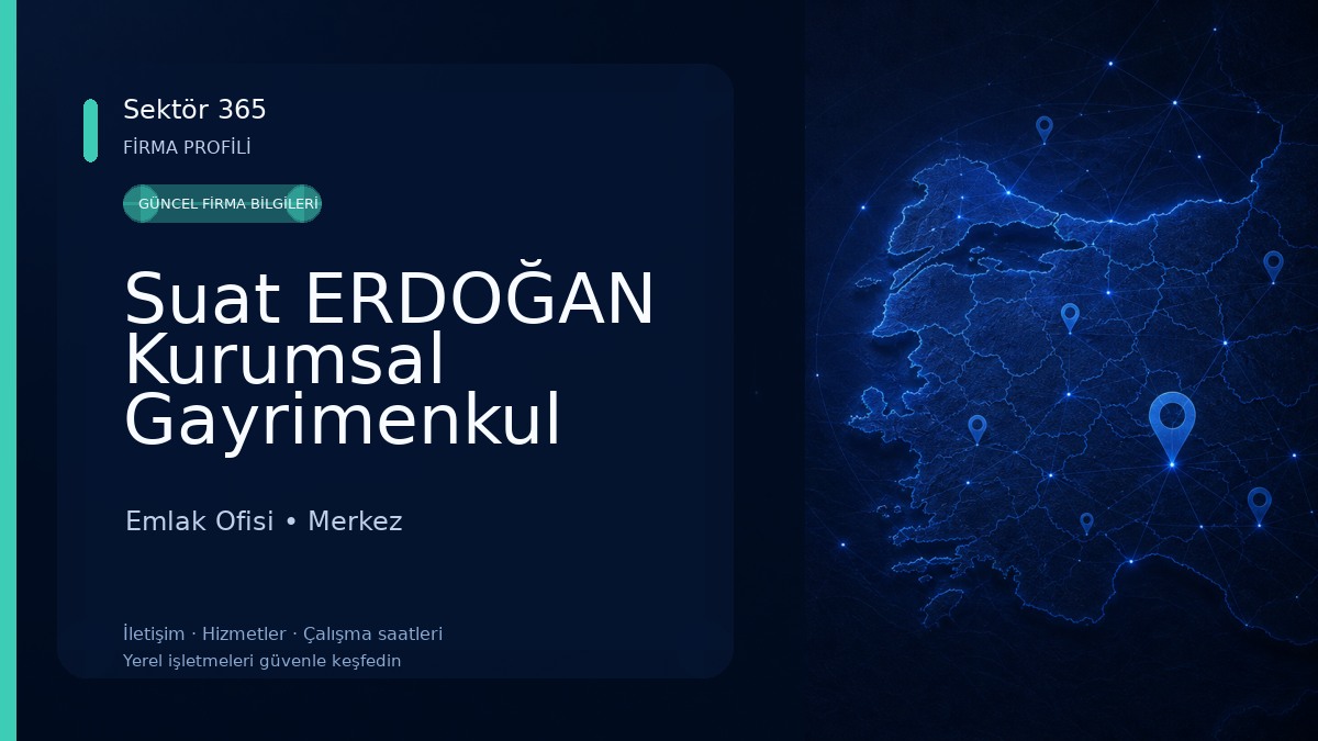 Suat ERDOĞAN Kurumsal Gayrimenkul Danışmanı