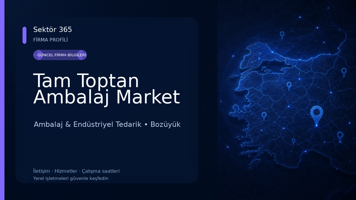 Tam Toptan Ambalaj Market Ambalaj & Endüstriyel Tedarik