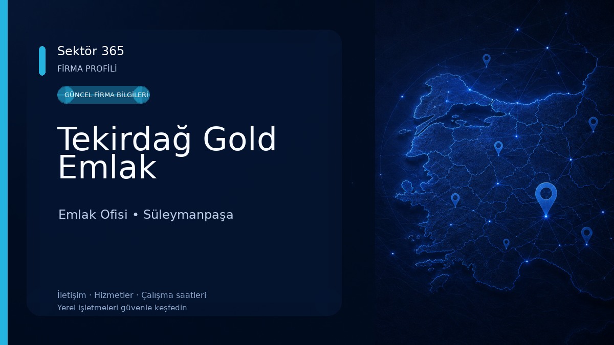 Tekirdağ Gold Emlak Emlak Ofisi