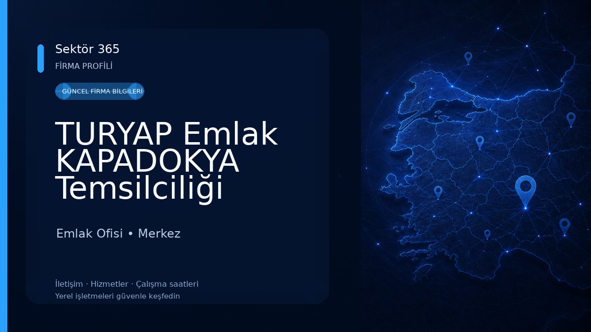 TURYAP Emlak KAPADOKYA Temsilciliği Emlak Ofisi