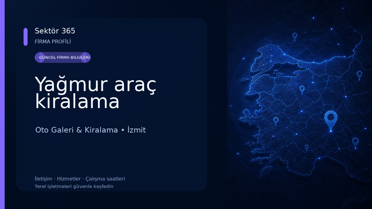 Yağmur araç kiralama