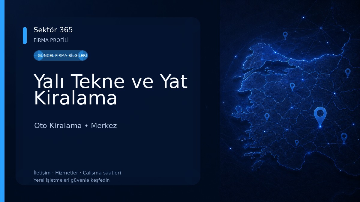 Yalı Tekne ve Yat Kiralama 