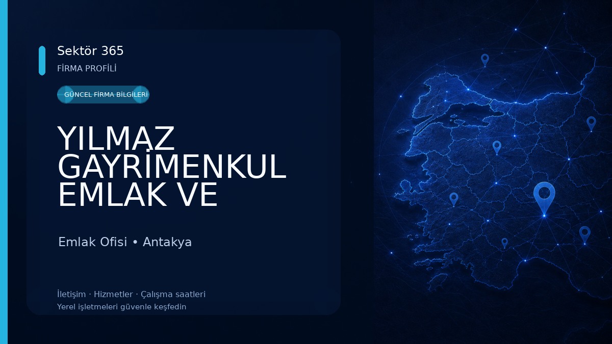 YILMAZ GAYRİMENKUL EMLAK VE YATIRIM DANIŞMANLIK OFISI Emlak Ofisi