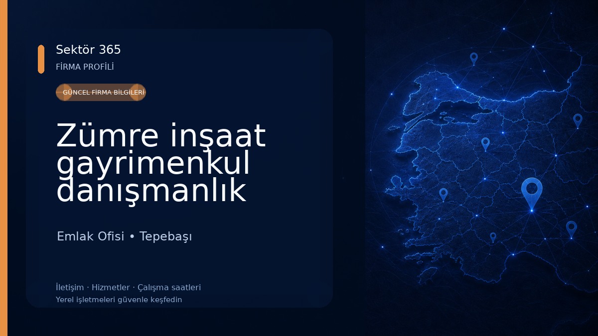 Zümre inşaat gayrimenkul danışmanlık hizmetleri Emlak Ofisi